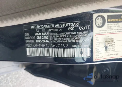 2012 Mercedes-Benz C 250 Luxury/Sport from USA, damaged, VIN WDDGF4HB1CA620192